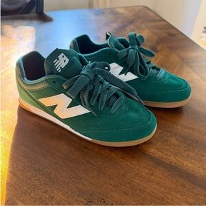 New Balance RC42 gum sole sneakers in green and white